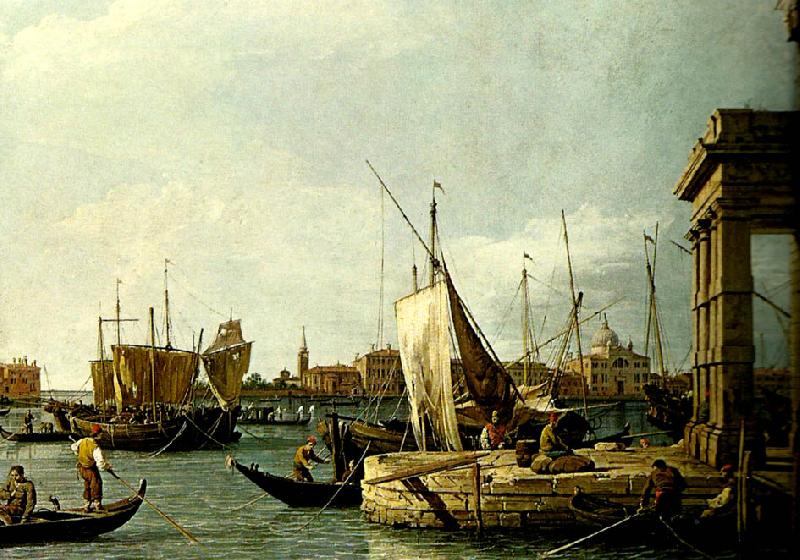 antonio canaletto vy fran tullhuskajen i venedig